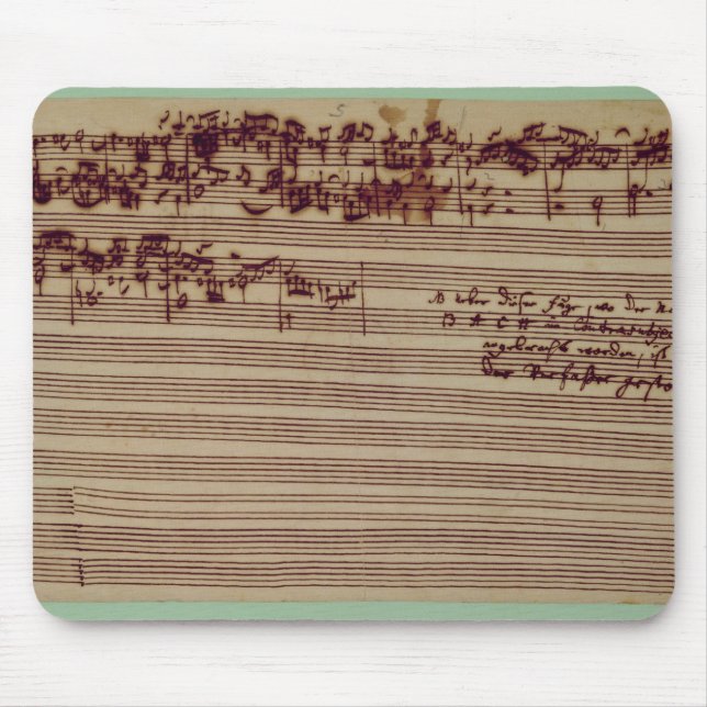 Letzte Seite der Kunst von Fugue, 1740s Mousepad (Vorne)