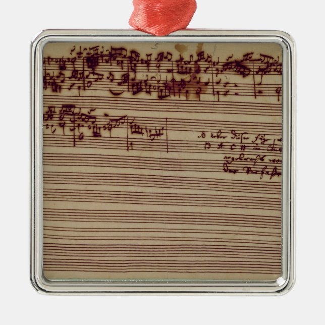 Letzte Seite der Kunst von Fugue, 1740s Silbernes Ornament (Vorne)