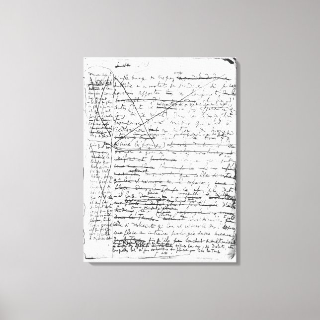 Letzte Seite von "A la Recherche du Temps Perdu" Leinwanddruck (Vorderseite)