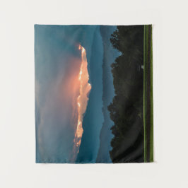 Letzte Sonnenstrahlen vor Sonnenuntergang Wandteppich