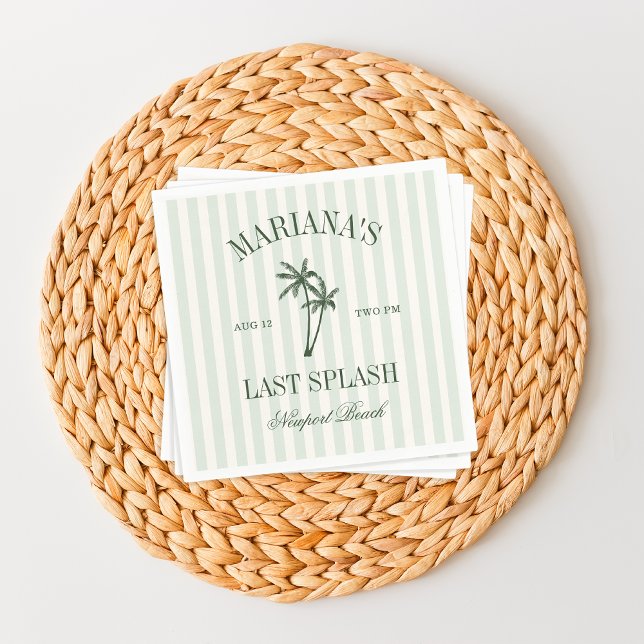 Letzte Splash Beach Palms Bachelorette Serviette (Von Creator hochgeladen)