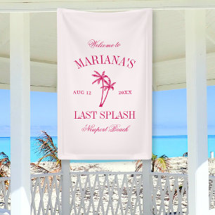 Letzte Splash Beach Palms Hot Pink Bachelorette Banner