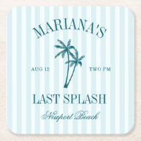 Letzte Splash Blue Aquamarin Palms Bachelorette