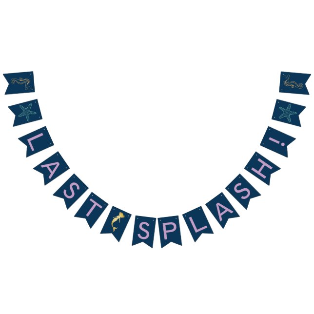 Letzte Spritzen-Meerjungfrau Bachelorette Fahne Wimpelkette (Alle)