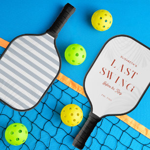 Letzte Swing Bride Bridesmaid Bachelorette Monogra Pickleball Schläger