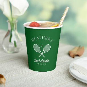 Letzte Swing Tennis Bachelorette Pappbecher