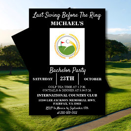 Letzte Swing vor dem Ring | Golf Bachelor Party Einladung