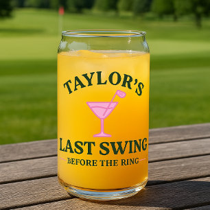 Letzte Swing vor dem Ring Golf Bachelorette Dosenglas