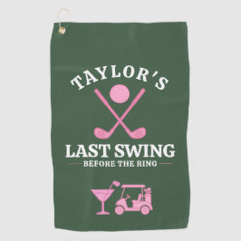 Letzte Swing vor dem Ring Golf Bachelorette Golfhandtuch