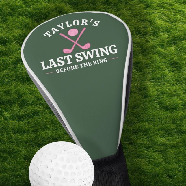 Letzte Swing vor dem Ring Golf Bachelorette Headcover (Last Swing Before The Ring Golf Bachelorette Golf Head Cover by Ricaso Bride to be gift ideas)