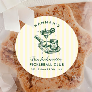 Letzte Swing vor dem Ring Pickleball Bach Weekend Runder Aufkleber