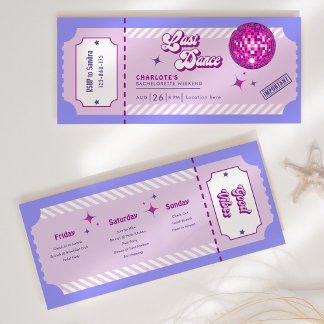 Letzte Tanzdisco Bachelorette Wochenende Einladung