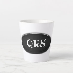Letzte Tasse - Schwarzes Oval mit Initialen