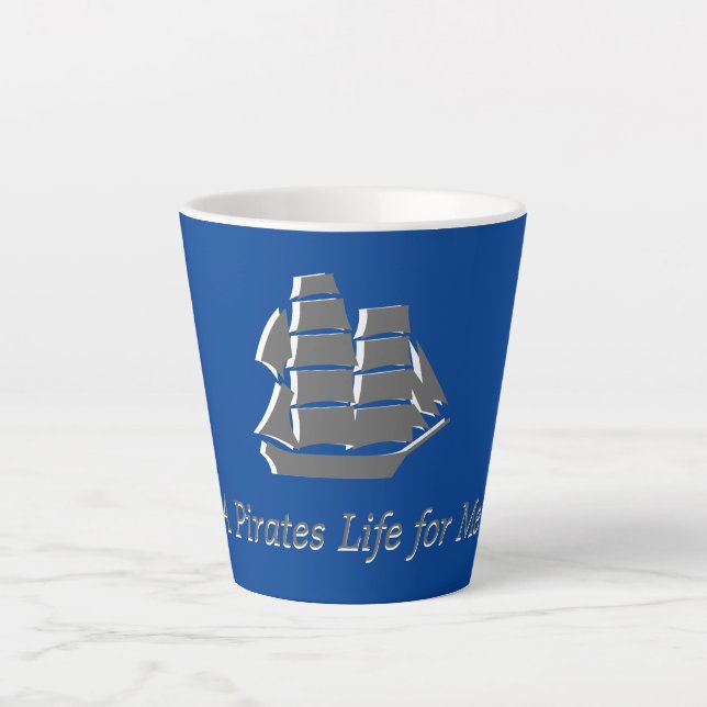 Letzte Tasse - Segelschiff mit Text (Vorderseite)