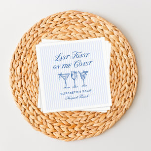 Letzte Toast auf der Küste Elegante Handgezeichnet Serviette