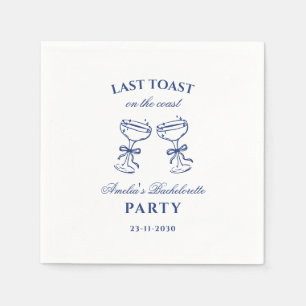 Letzte Toast auf der Küste Junggesellinnenabschied Serviette