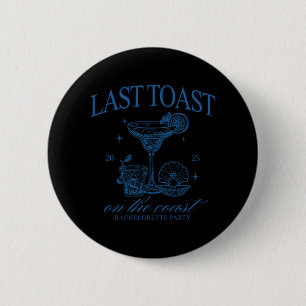Letzte Toast Auf Der Küste Team Braut Strand Jungg Button