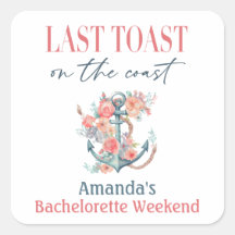 Letzte Toast Küste Bachelorette Weedkend Dekoratio