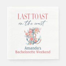 Letzte Toast Küste Bachelorette Weedkend Dekoratio Serviette