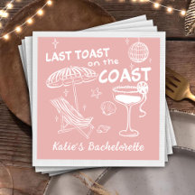 Letzte Toast Küste rosa handgezeichnete Bacheloret