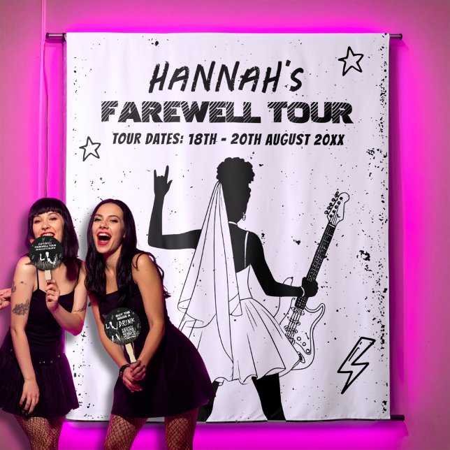 Letzte Tour Punk Rock Band Bachelorette Willkommen Wandteppich (Von Creator hochgeladen)