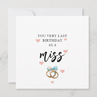 Letzten Geburtstag als Miss-Card Feiertagskarte