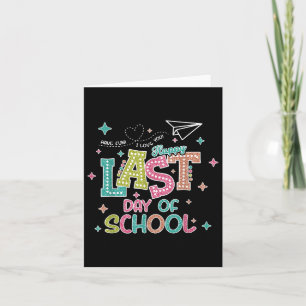 Letzten Tag der Schule Abschluss wir draußen somme Karte