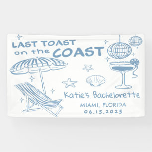 Letzten Toast am Blue Bachelorette Wochenende Banner