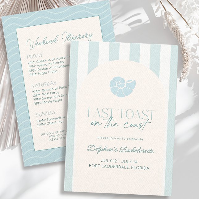 Letzten Toast am Blue Bachelorette Wochenende Einladung (Von Creator hochgeladen)