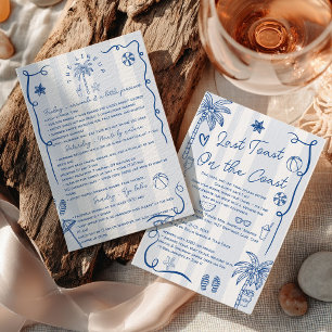 Letzten Toast am Blue Bachelorette Wochenende Einladung