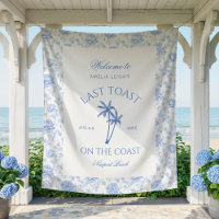 Letzten Toast am Coast Beach Palm Blue Floral