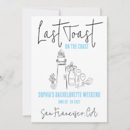 Letzten Toast am Junggeselinnen-Abschied des Küste Einladung
