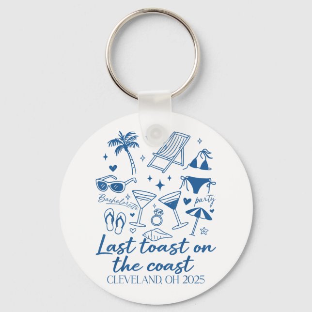 Letzten Toast am Party Bachelorette Beach B Schlüsselanhänger (Vorderseite)