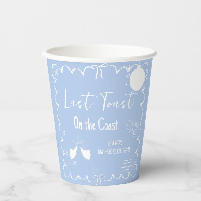 Letzten Toast am Party des Bachelorette-Wochenende Pappbecher (Vorderseite)