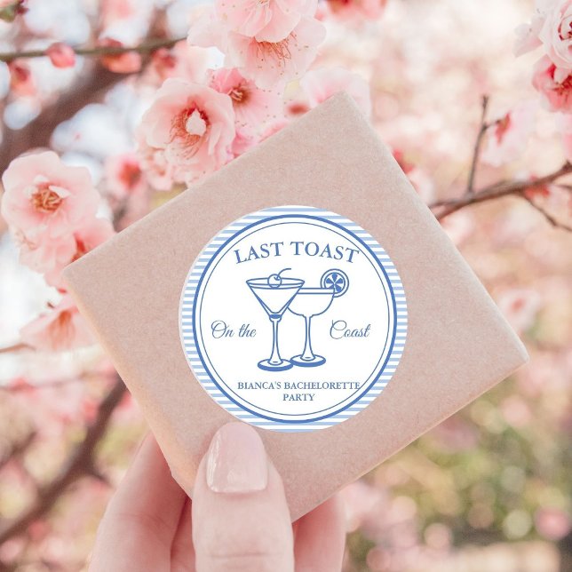 Letzten Toast am Party des Bachelorette-Wochenende Runder Aufkleber (Von Creator hochgeladen)