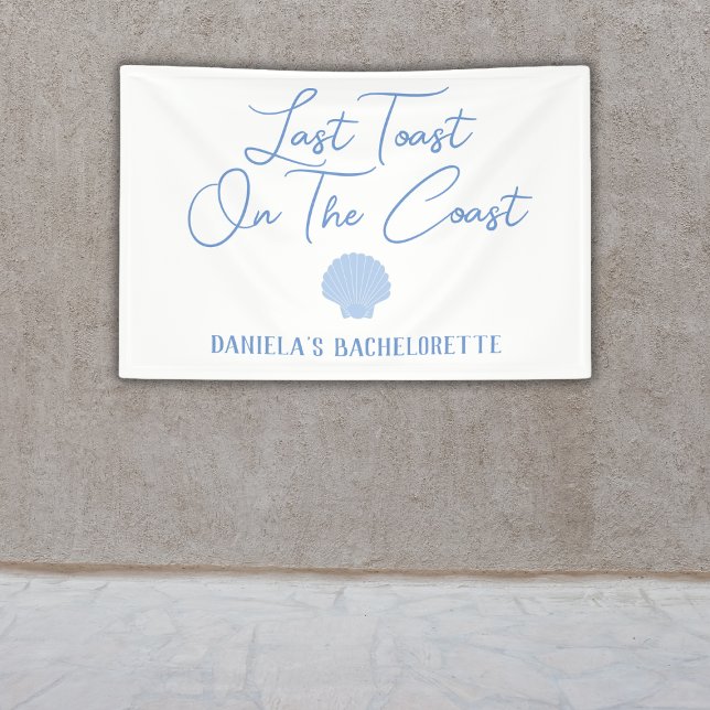 Letzten Toast am Strand Bachelorette Banner (Last Toast On The Coast Beach Bachelorette Banner)