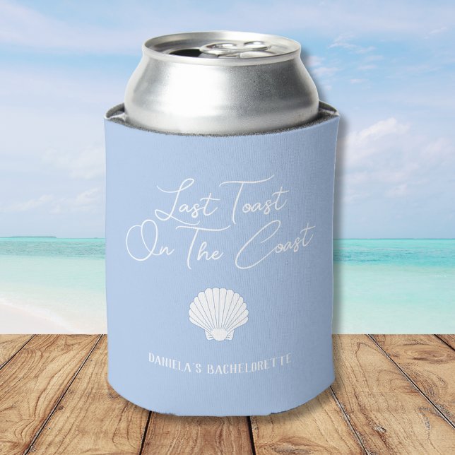 Letzten Toast am Strand Bachelorette Dosenkühler (Last Toast On The Coast Beach Bachelorette Can Cooler)
