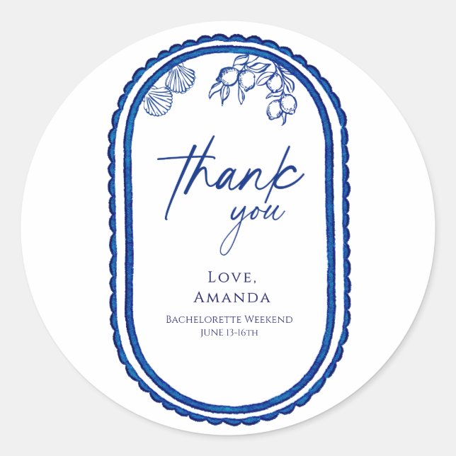 Letzten Toast am Wochenende am Strand Bechelorette Runder Aufkleber (Vorderseite)