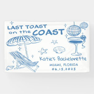 Letzten Toast am Wochenende des Küstenbachelorette Banner