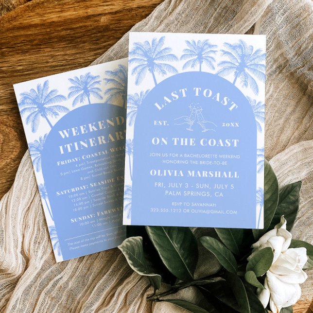 Letzten Toast am Wochenende des Küstenbachelorette Einladung (Von Creator hochgeladen)
