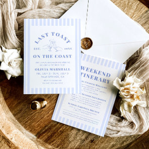 Letzten Toast am Wochenende des Küstenbachelorette Einladung