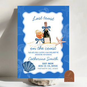 Letzten Toast am Wochenende des Küstenbachelorette Einladung
