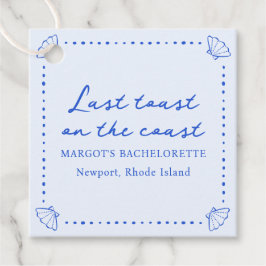 Letzten Toast an der Küste - Blaue Muschel Bachelo Geschenkanhänger