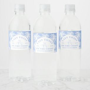 Letzten Toast an der Küste Strand Bachelorette Wasserflaschenetikett