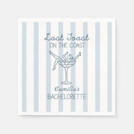Letzten Toast an der Küste Whimsical Bachelorette Serviette