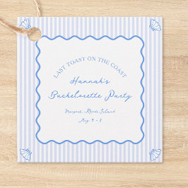 Letzten Toast auf dem Blue Junggeselinnen-Abschied Geschenkanhänger