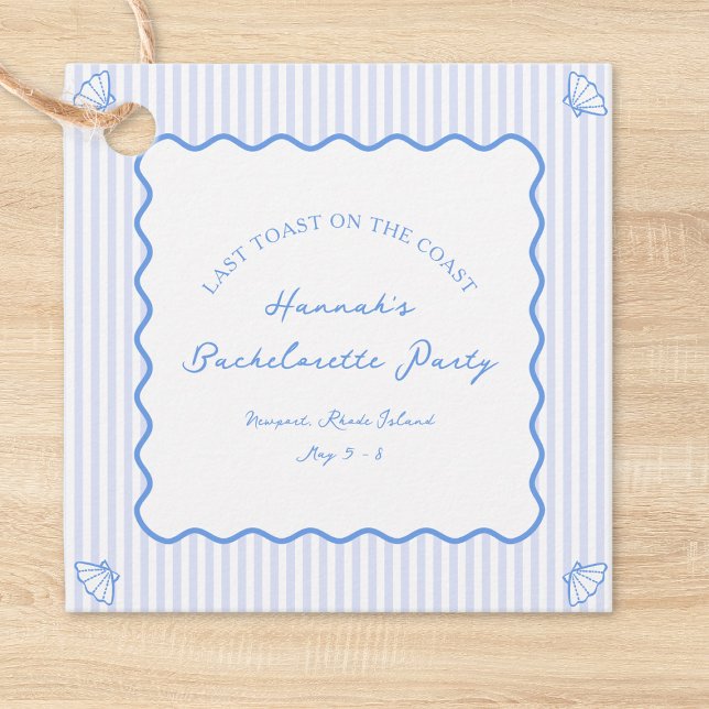 Letzten Toast auf dem Blue Junggeselinnen-Abschied Geschenkanhänger (Von Creator hochgeladen)