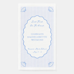 Letzten Toast auf dem Blue Junggeselinnen-Abschied Serviette