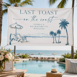 Letzten Toast auf dem Coast Junggeselinnen-Abschie Banner