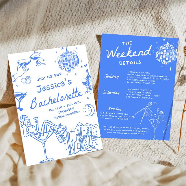 Letzten Toast auf den Pisten Bachelorette Weekend  Einladung (Von Creator hochgeladen)